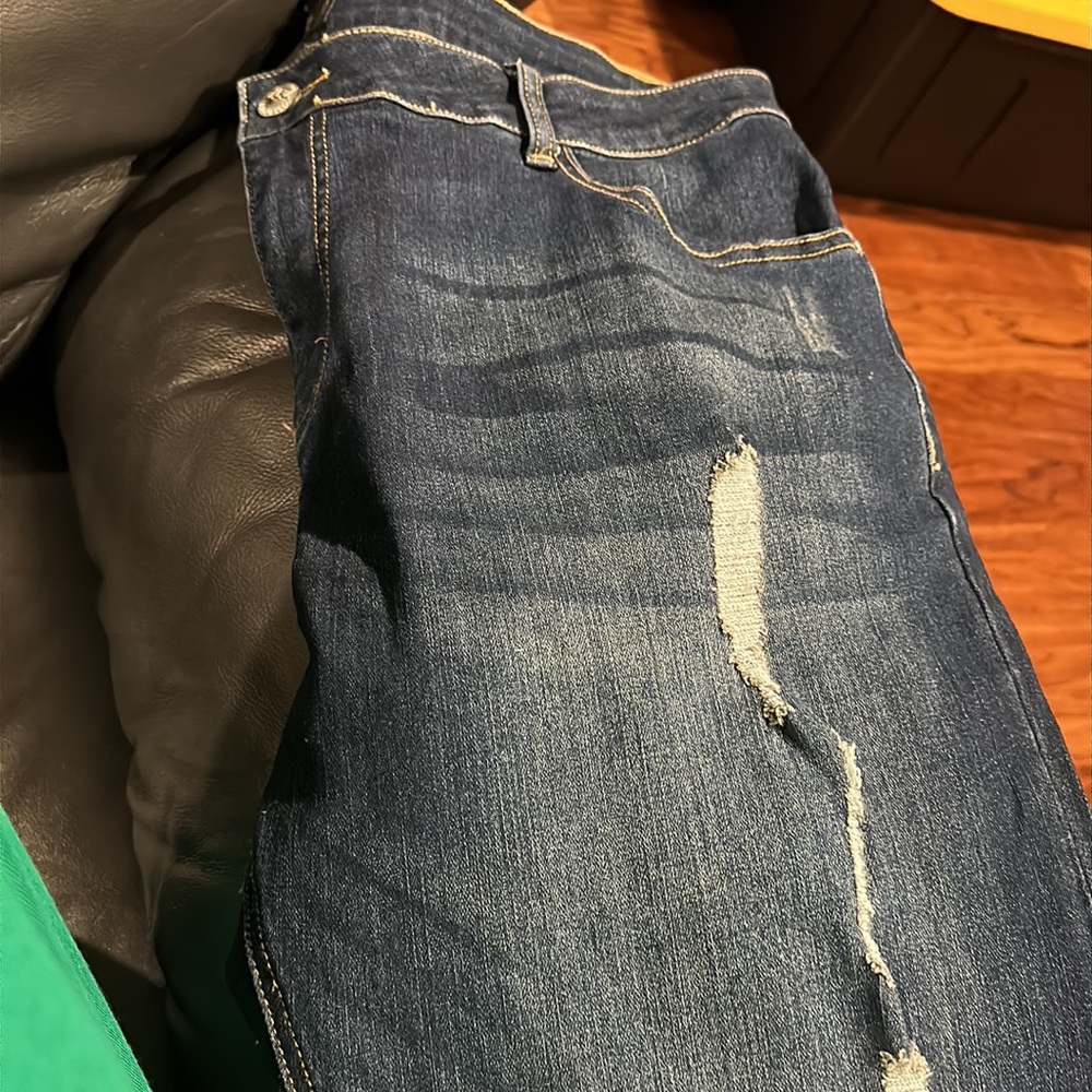 ZLZ Blue Ripped Distressed Jeans - Picture 2 of 2